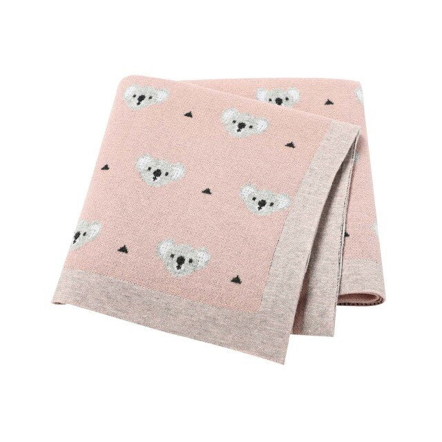 Little Koala Baby Children Cotton Knitted Blanket - Just Kidding Store