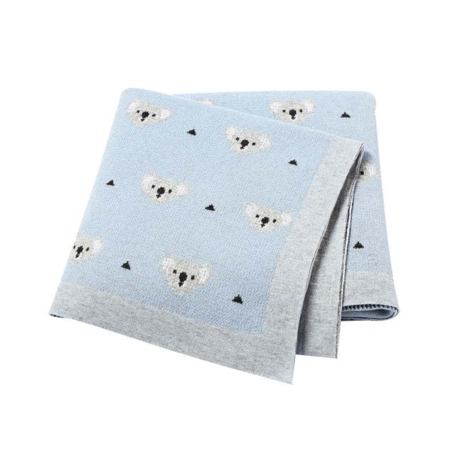 Little Koala Baby Children Cotton Knitted Blanket - Just Kidding Store