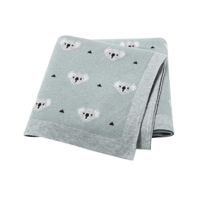 Little Koala Baby Children Cotton Knitted Blanket - Just Kidding Store