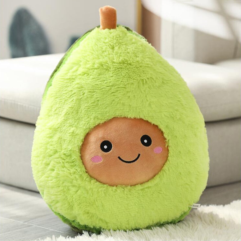 Happy Avocado Cushion - Kids Fruit Pillow -  Just Kidding Store