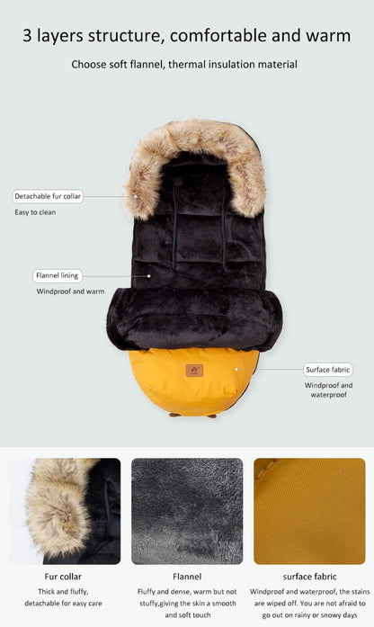 Stroller Footmuff - Winter Thick Pram Envelope - Just Kidding Store