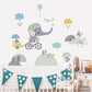 Baby Elephant Riding Bicycle Nursery Wall Decal - Just Kidding Store