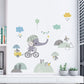Baby Elephant Riding Bicycle Nursery Wall Decal - Just Kidding Store