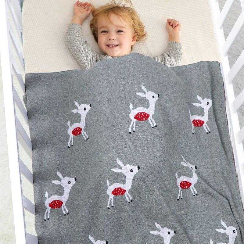 Little Fawn Baby Children's Cotton Knitted Blanket - Just Kidding Store
