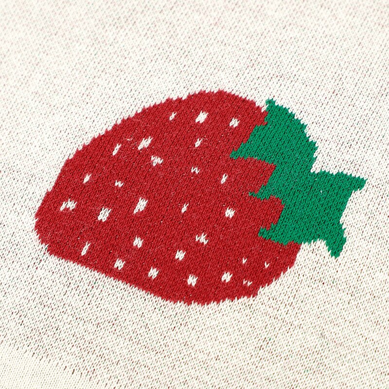 Strawberry Baby Children Nursery Cotton Knit Blanket - Just Kidding Store