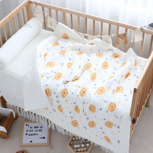 Winter Thick Baby Children Cotton Cover With Filler - Yellow Lion - Just  Kidding  Store