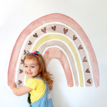 Big Rainbow Wall Decal - Boho Nursery Stickers - Just Kidding Store