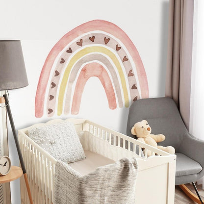Big Rainbow Wall Decal - Boho Nursery Stickers - Just Kidding Store
