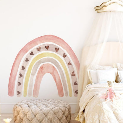 Big Rainbow Wall Decal - Boho Nursery Stickers - Just Kidding Store