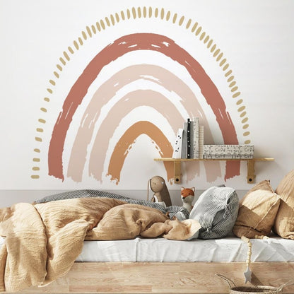 Big Rainbow Wall Decal - Boho Nursery Stickers - Just Kidding Store