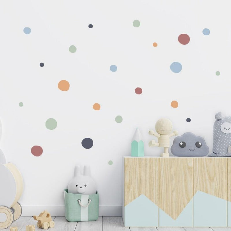 Colorful Irregular Polka Dots Wall Decals - Just Kidding Store