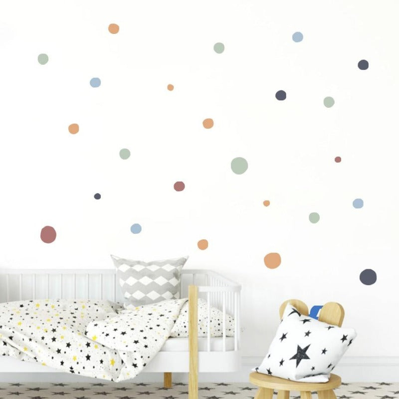 Colorful Irregular Polka Dots Wall Decals - Just Kidding Store