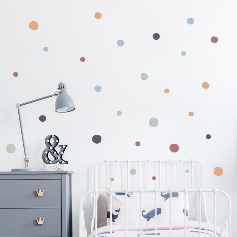 Colorful Irregular Polka Dots Wall Decals - Just Kidding Store