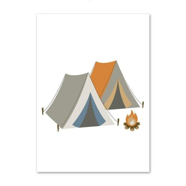 High Mountains Canvas Wall Art -  Adventure Inspired Prints - Just Kidding Store