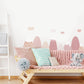 Pink Mountains Fabric Wall Stickers - Just Kidding Store