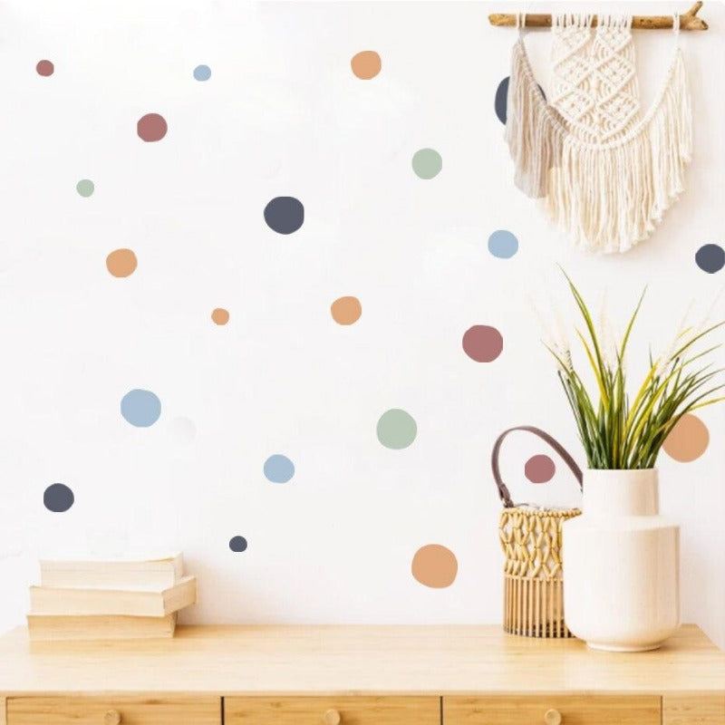 Colorful Irregular Polka Dots Wall Decals - Just Kidding Store