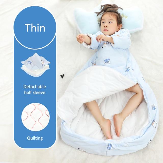 Sleeping Bag - Thick Winter Detachable Sleeves Anti-Kick Sleepsack - Just Kidding Store
