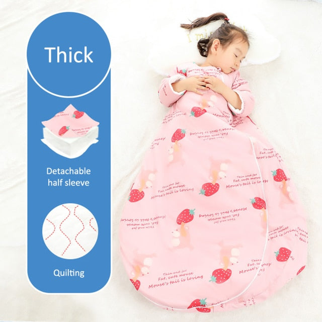 Sleeping Bag - Thick Winter Detachable Sleeves Anti-Kick Sleepsack - Just Kidding Store