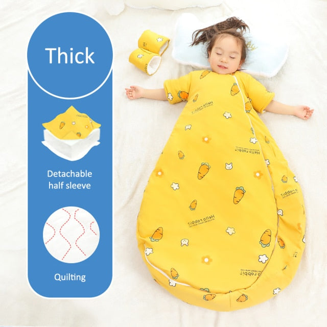 Sleeping Bag - Thick Winter Detachable Sleeves Anti-Kick Sleepsack - Just Kidding Store