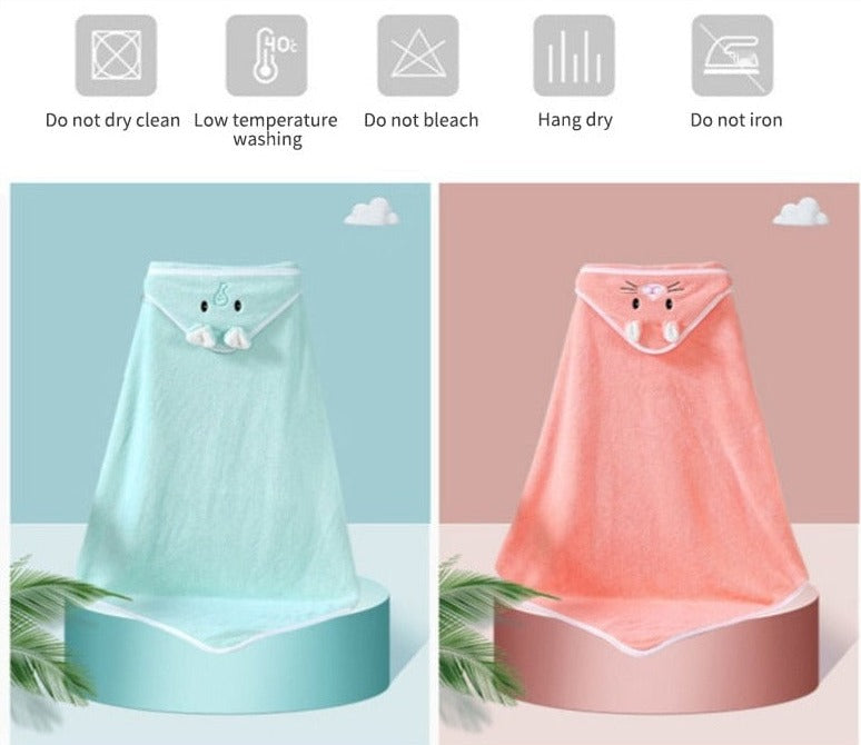 Hooded Baby Towel – Ultra Soft Bath Wrap - Just Kidding Store
