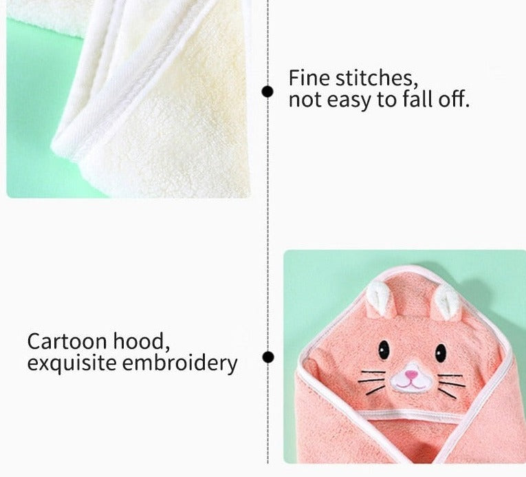 Hooded Baby Towel – Ultra Soft Bath Wrap - Just Kidding Store