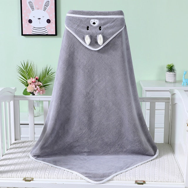 Hooded Baby Towel – Ultra Soft Bath Wrap - Just Kidding Store
