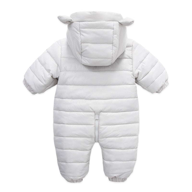 Warm Winter Baby Children Romper - Hooded Jumpsuit - Just Kidding Store