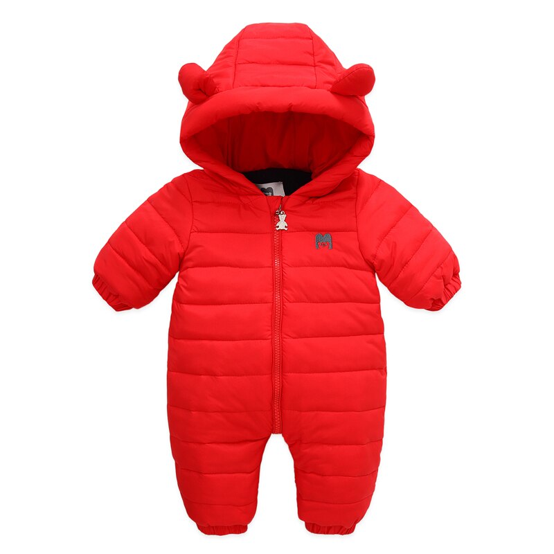 Warm Winter Baby Children Romper - Hooded Jumpsuit - Just Kidding Store