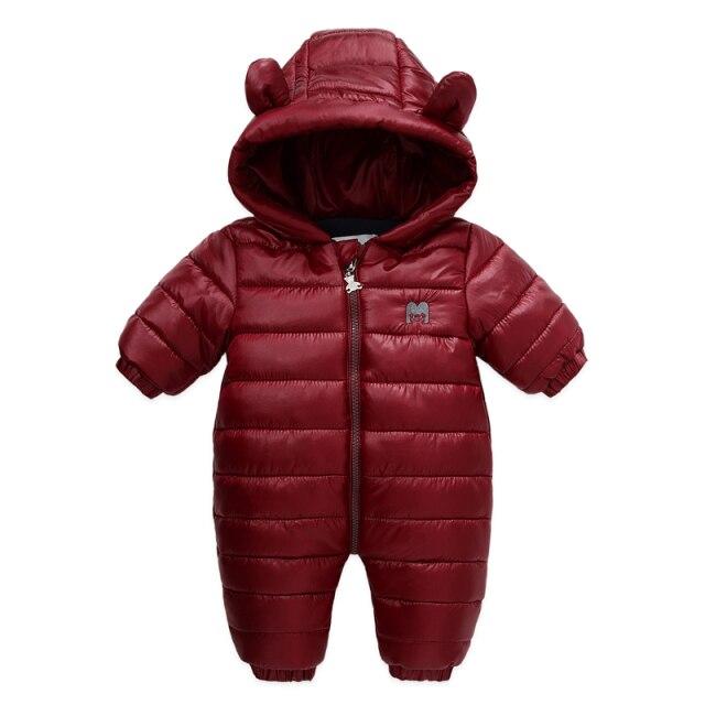 Warm Winter Baby Children Romper - Hooded Jumpsuit - Just Kidding Store