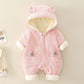 Winter Velvet Hooded Baby Kids Romper - Just Kidding Store