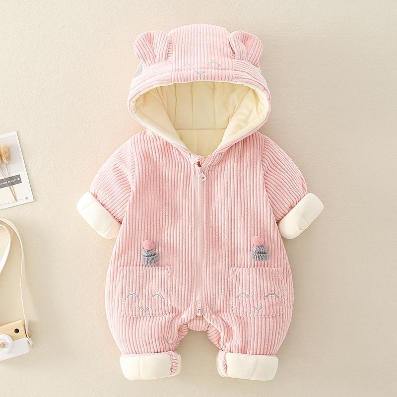 Winter Velvet Hooded Baby Kids Romper - Just Kidding Store