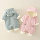 Winter Velvet Hooded Baby Kids Romper - Just Kidding Store