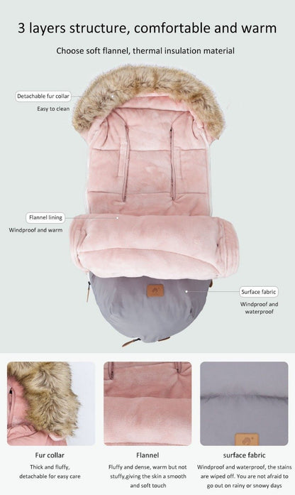 Stroller Footmuff - Winter Thick Pram Envelope - Just Kidding Store