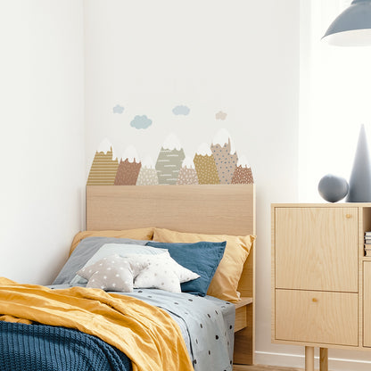 Snow Mountains Fabric Wall Stickers