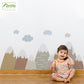 Snow Mountains Fabric Wall Stickers