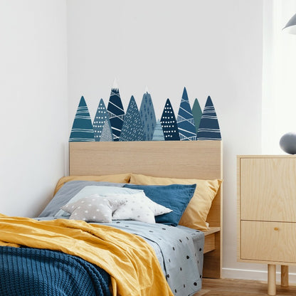 Blue Mountains Fabric Wall Stickers - Just Kidding Store