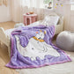 White Bear Coral Fleece Blanket 2 Layers Bedspread - Just Kidding Store