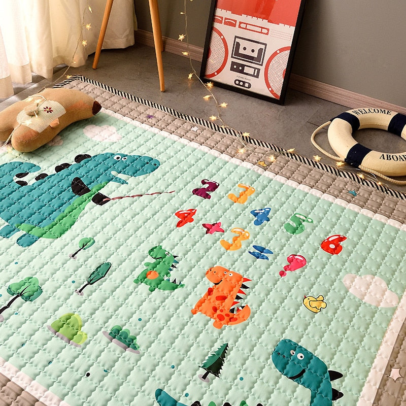 Baby Dinosaur Play Mat - Quilted Anti Skid Carpet - Just Kidding Store