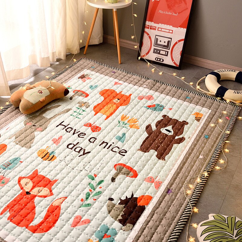 Woodland Play Mat - Quilted Anti Skid Carpet - Just Kidding Store