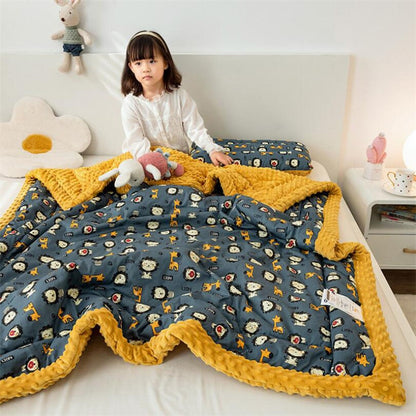 Winter Thick Kids Cotton Fleece Blanket Bed Throw - Just Kidding Store