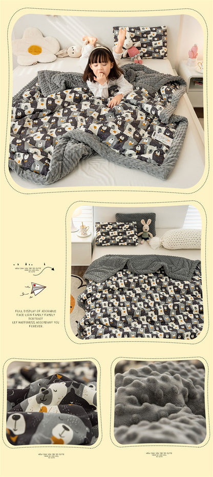 Winter Thick Kids Cotton Fleece Blanket Bed Throw - Just Kidding Store