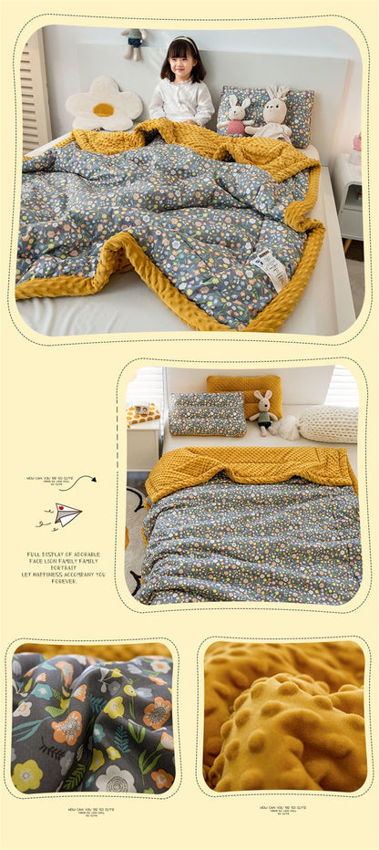 Winter Thick Kids Cotton Fleece Blanket Bed Throw - Just Kidding Store