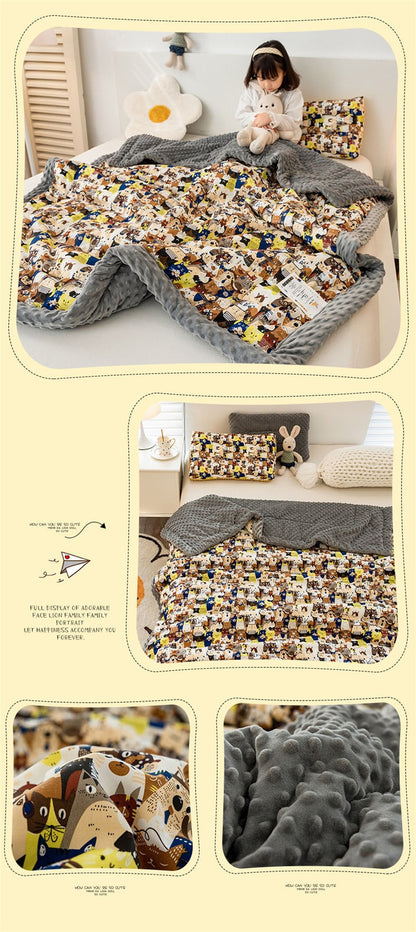 Winter Thick Cotton Fleece Blanket