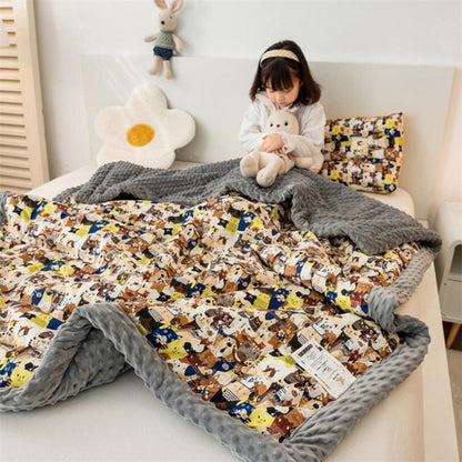 Winter Thick Kids Cotton Fleece Blanket Bed Throw - Just Kidding Store