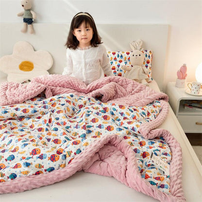 Winter Thick Kids Cotton Fleece Blanket Bed Throw - Just Kidding Store