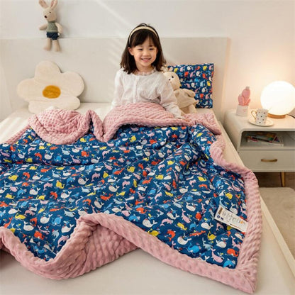Winter Thick Kids Cotton Fleece Blanket Bed Throw - Just Kidding Store