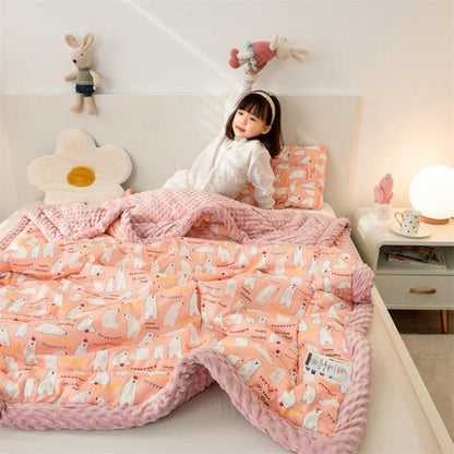 Winter Thick Kids Cotton Fleece Blanket Bed Throw - Just Kidding Store