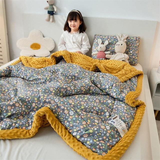 Winter Thick Kids Cotton Fleece Blanket Bed Throw - Just Kidding Store