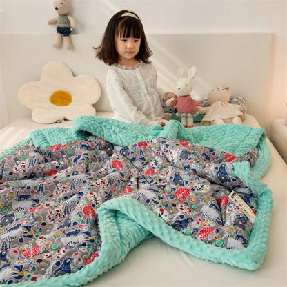 Winter Thick Kids Cotton Fleece Blanket Bed Throw - Just Kidding Store