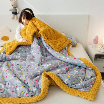 Winter Thick Kids Cotton Fleece Blanket Bed Throw - Just Kidding Store